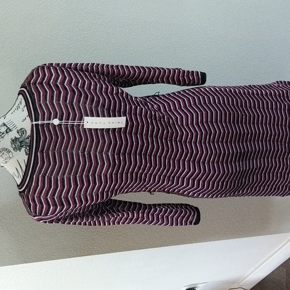 Trina Turk Chevron Print Dress Medium NWT - Picture 4 of 9